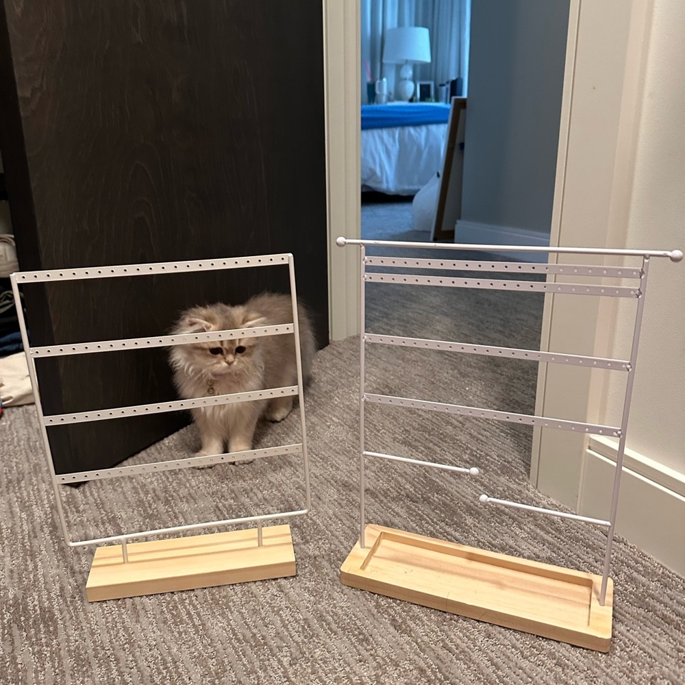 White Jewelry Display Stands